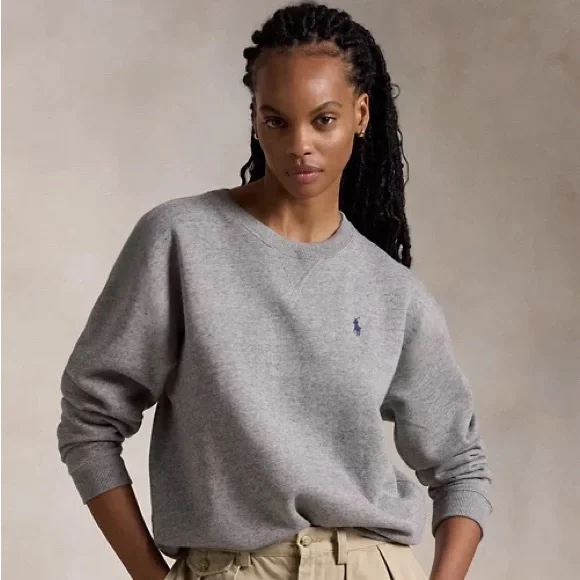 Polo Ralph Lauren Pony Logo Sweatshirt - Grey / Heather - Women XL - Picture 5 of 9